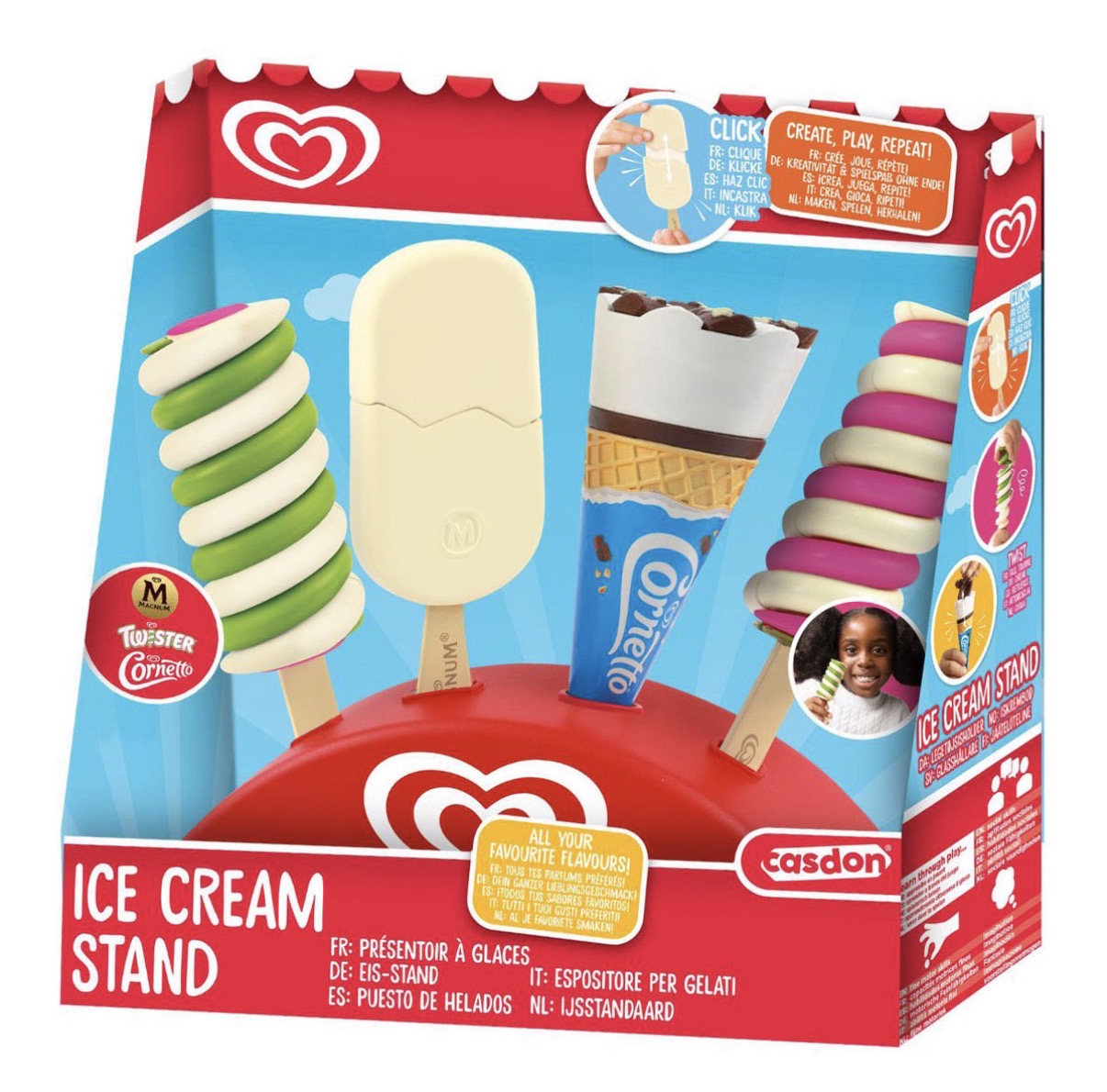 Casdon Ola 3 speelijsjes met standaard