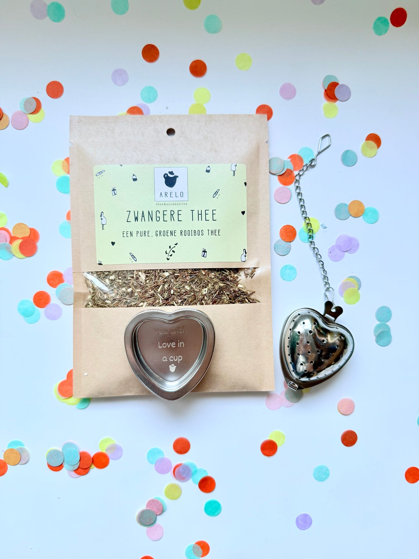 Zwangere thee + hartvormig thee-ei